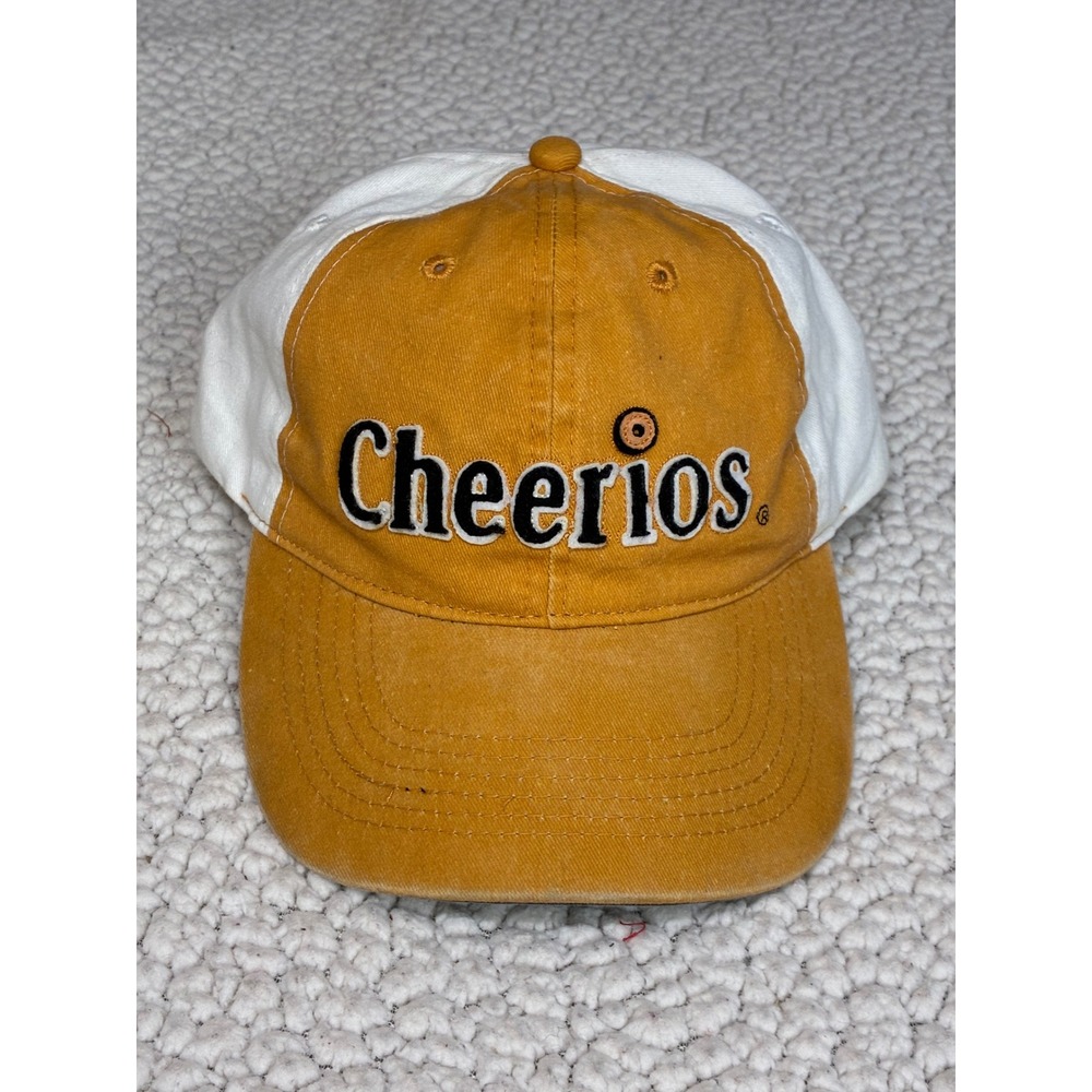 General Mills Cheerios Yellow White Embroidered Baseball Cap Hat 2009 Promo